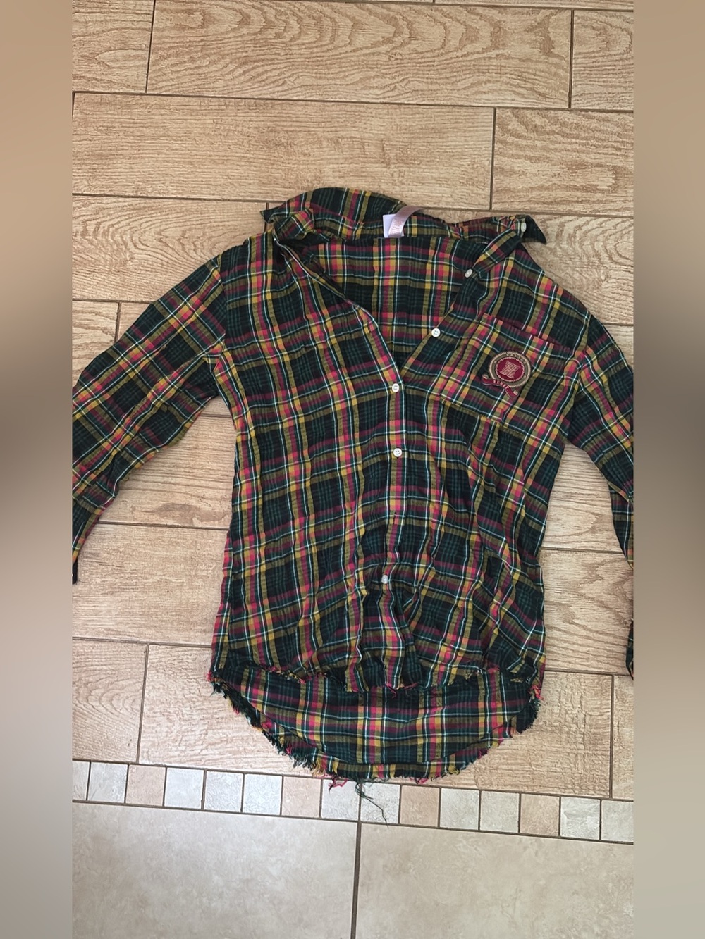 Plaid Button-Down Shirt in Multi